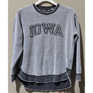 Pressbox by Royce Iowa Hawkeyes Gray Fleece Reversed Sweatshirt -- Women's Small